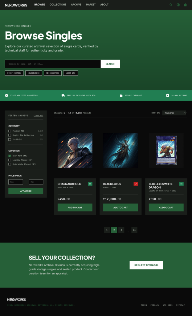 Singles Archive — Sidebar Filter (High Contrast)