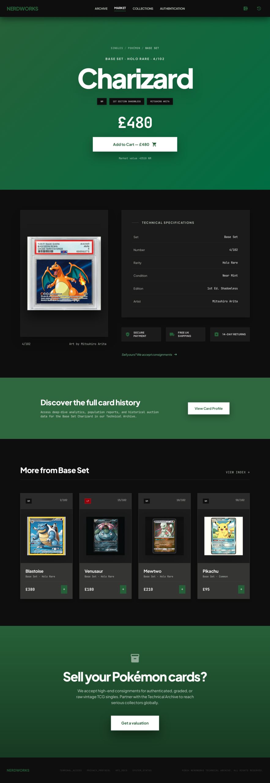 Singles Product — Split-Screen Hero (High Contrast)