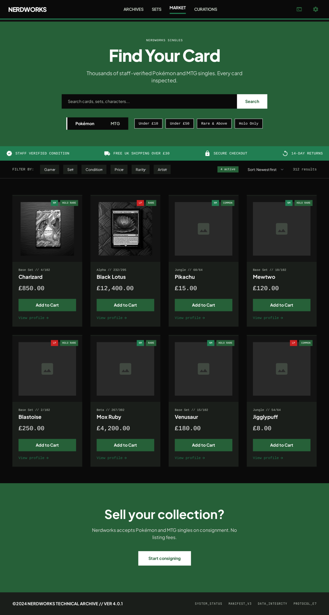 Singles Archive — Search-First (High Contrast)