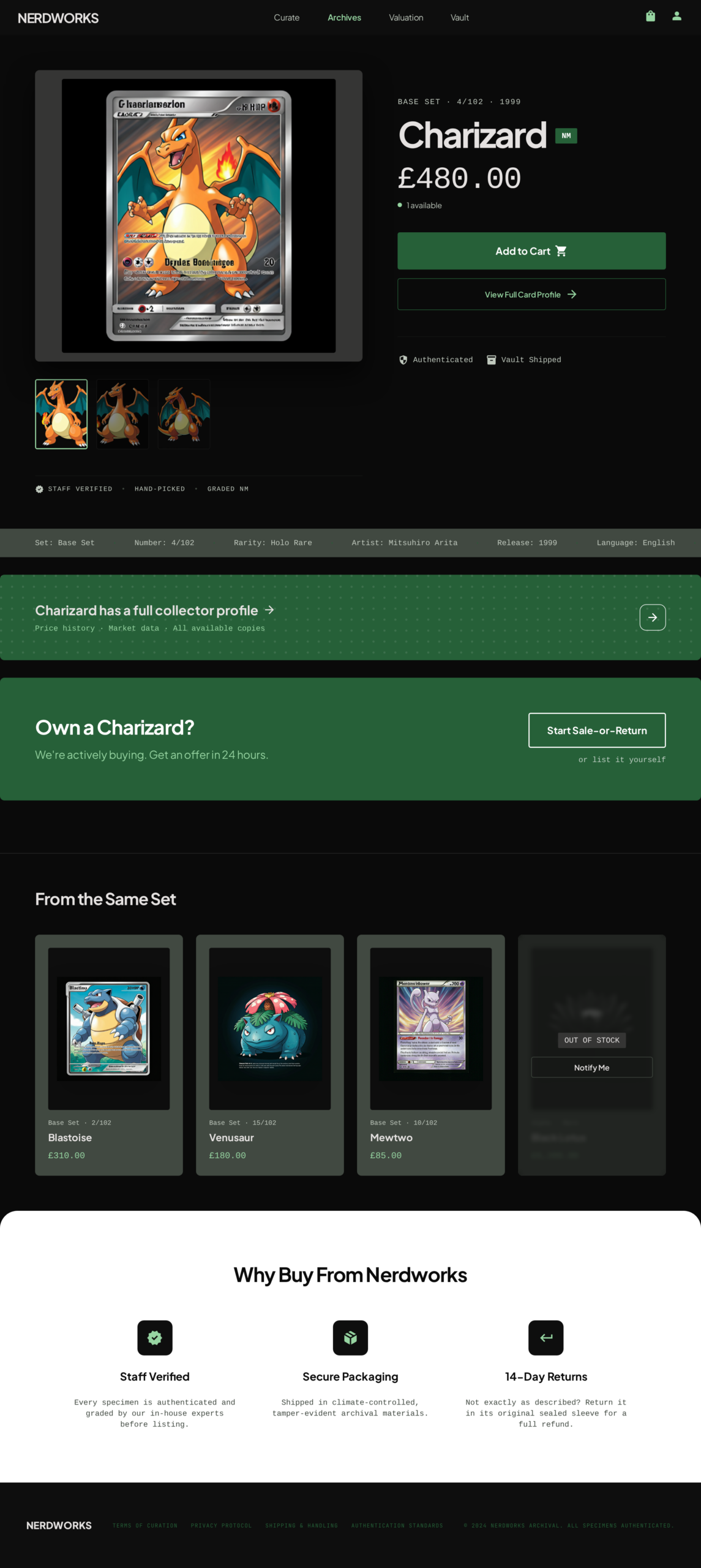 Singles Product Page — Updated Palette