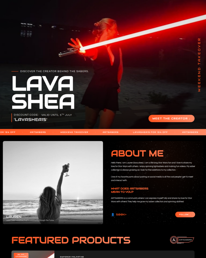 Lava Shea Weekend Takeover — TF design-phase mockup v2 (Canva-derived 2026-06-30)