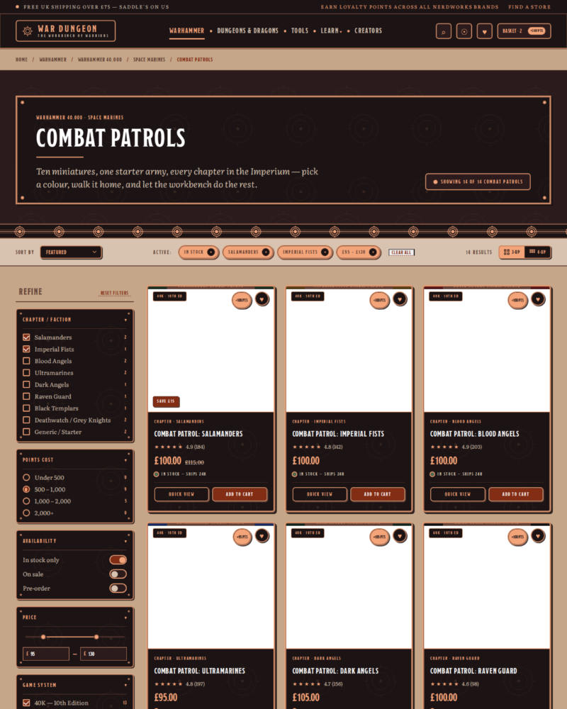 War Dungeon — Shop Archive — Combat Patrols (Maximalist Industrial)