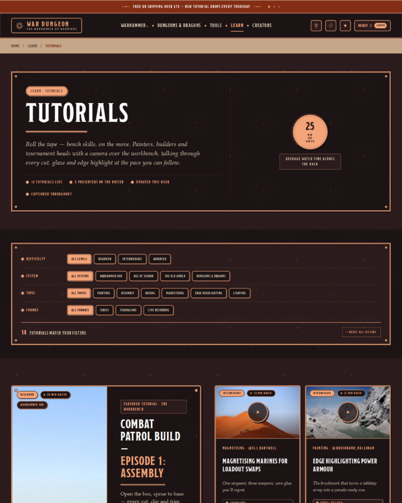 War Dungeon — Tutorials hub
