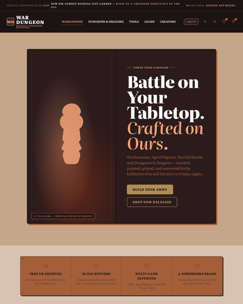 War Dungeon — Homepage — Gaslamp