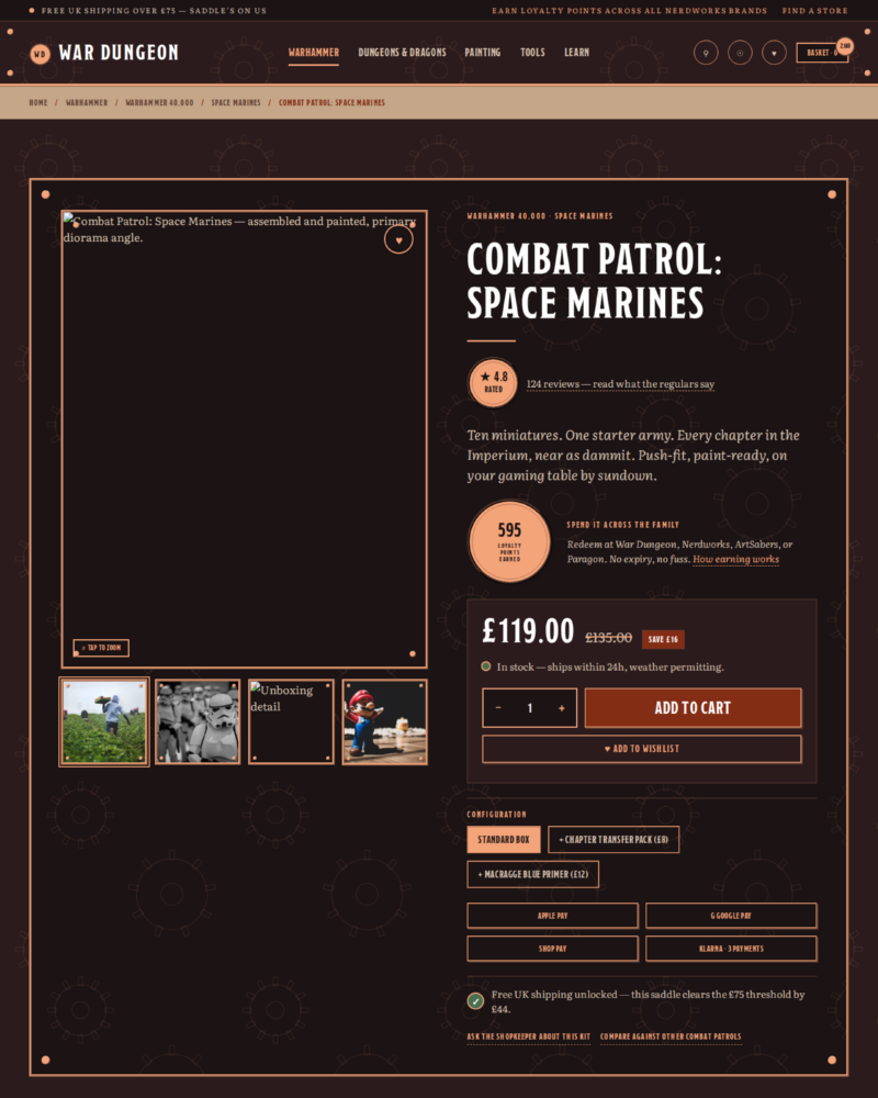 War Dungeon — Product Page — Maximalist Industrial
