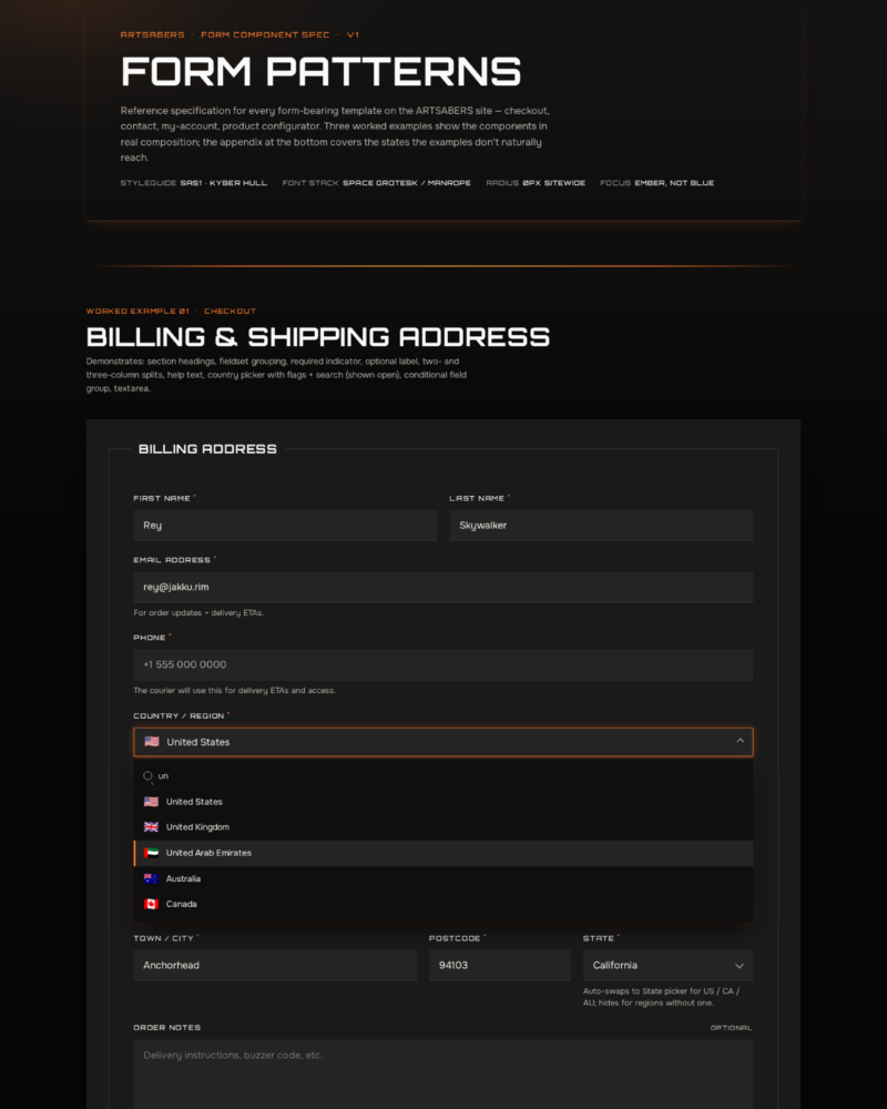 ARTSABERS — Form Component