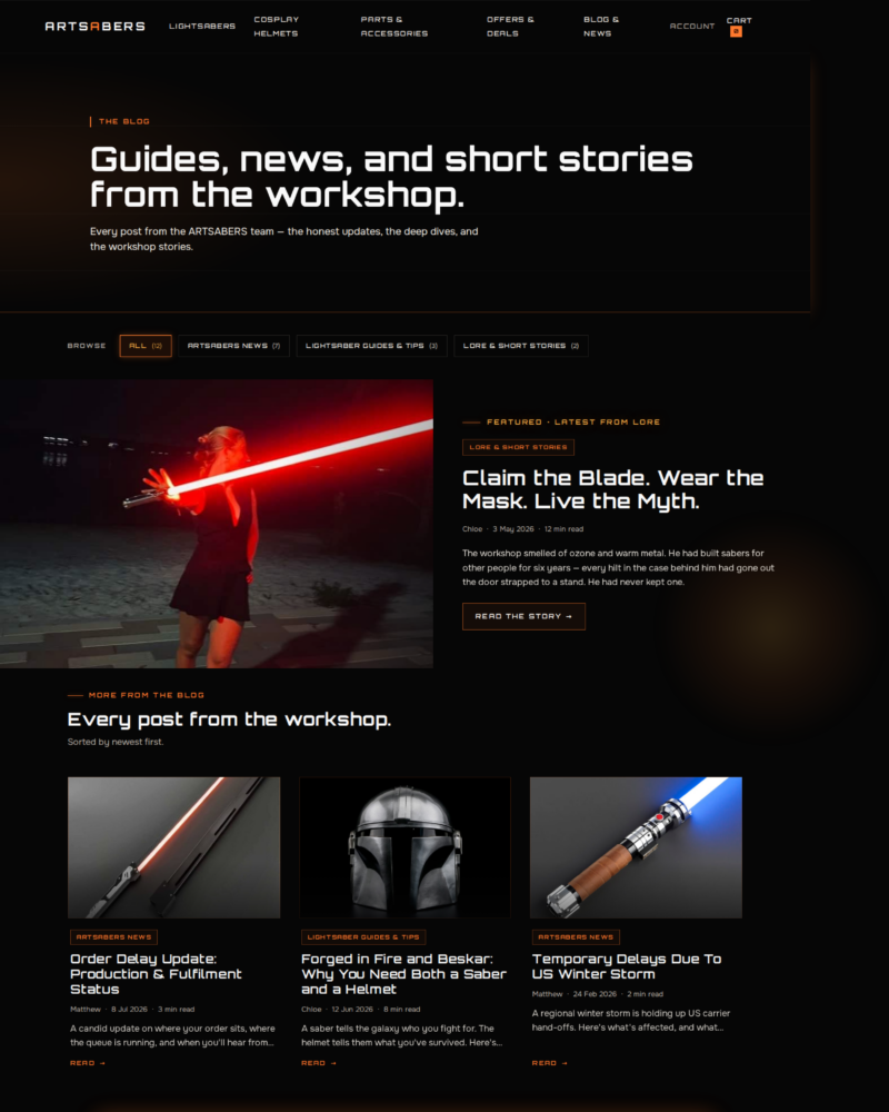 ARTSABERS — Blog Home ·