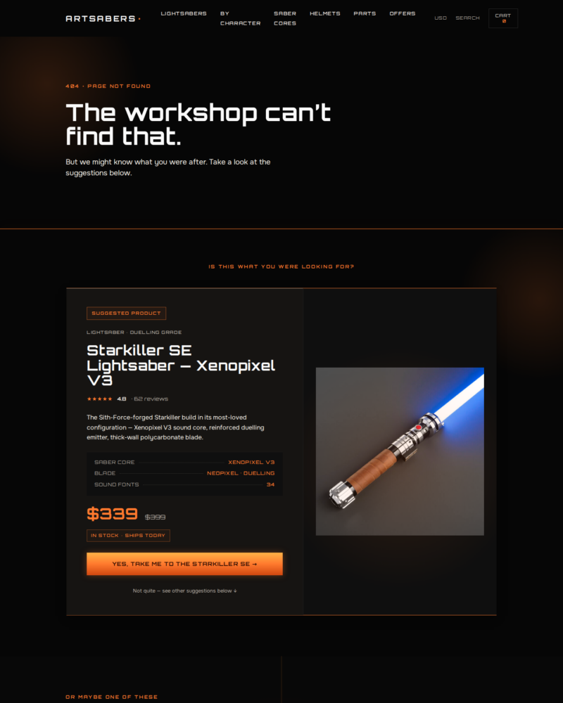 ARTSABERS — 404 Page ·