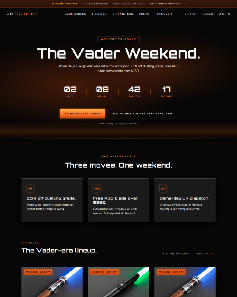 ARTSABERS — Weekend Takeover ·