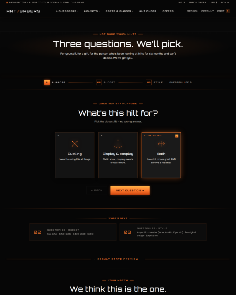 ARTSABERS — Hilt Finder ·