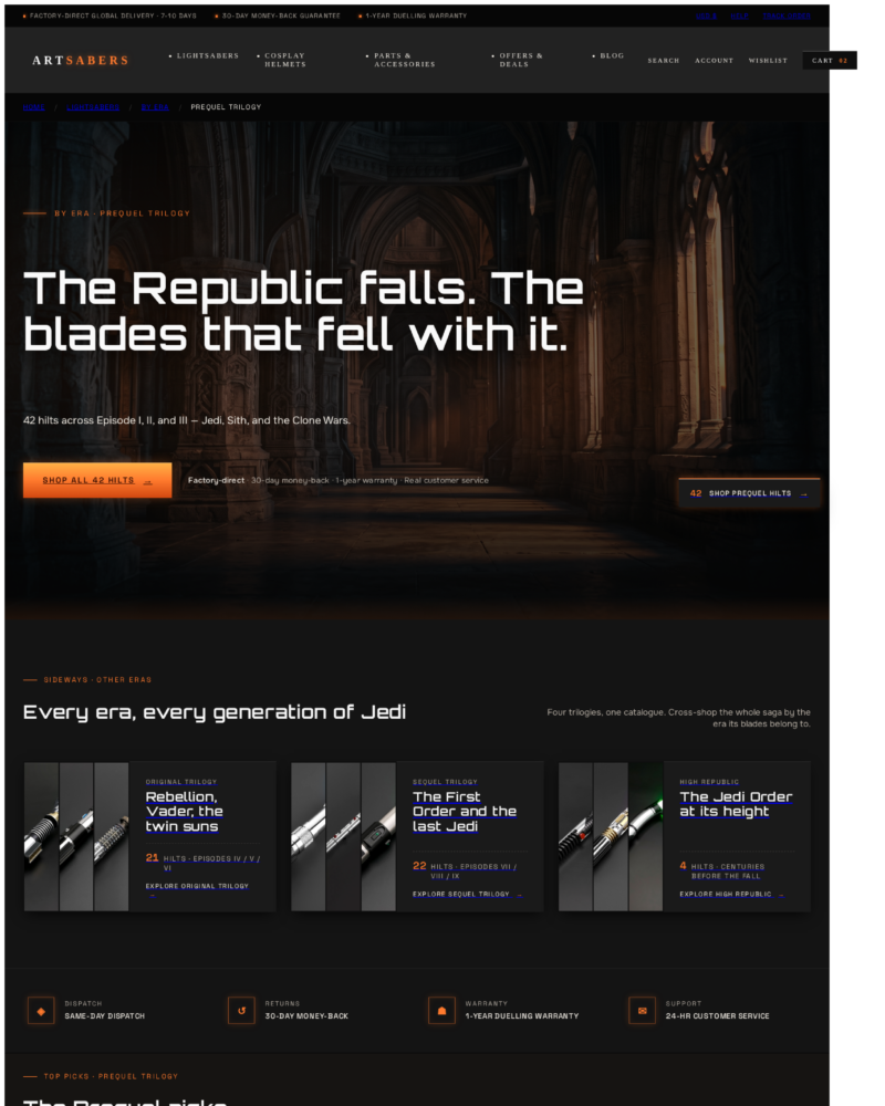 ARTSABERS — Era Category · Prequel Trilogy ·