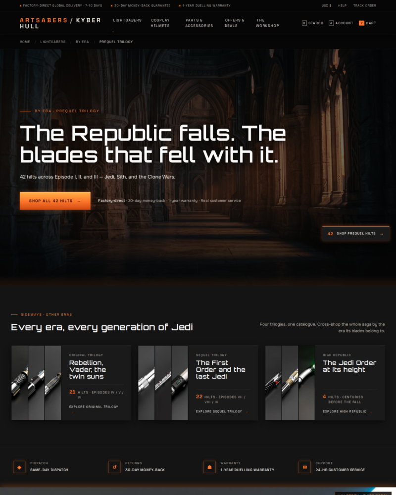 ARTSABERS — Era Category · Prequel Trilogy ·